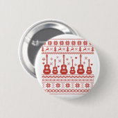 akoestische gitaar voor kerstzweten ronde button 5,7 cm (Voorkant /achterkant)