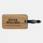 Akoestische gitaar Wood Rustige Grunge Name Bagagelabel (Achterkant horizontaal)