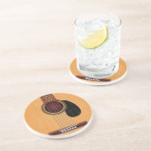 Akoestische gitaar zandsteen onderzetter (Zijkant)