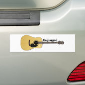 Akoestische gitaar zonder stopcontact bumpersticker (Op auto)
