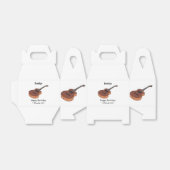 Akoestische gitaarafbeelding cartoon bedankdoosjes (Uitgevouwen)