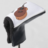 Akoestische gitaarafbeelding cartoon golfheadcover (3/4 voorkant)