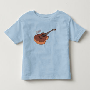 Akoestische gitaarafbeelding cartoon kinder shirts