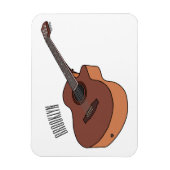 Akoestische gitaarafbeelding cartoon magneet (Verticaal)