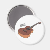 Akoestische gitaarafbeelding cartoon magneet (Voorkant / Achterkant)