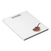 Akoestische gitaarafbeelding cartoon notitieblok (Schuin)