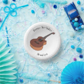 Akoestische gitaarafbeelding cartoon papieren kommen (Feest)