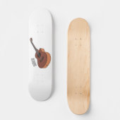 Akoestische gitaarafbeelding cartoon persoonlijk skateboard (Voorkant)