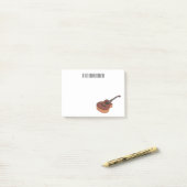 Akoestische gitaarafbeelding cartoon post-it® notes (Op bureau)