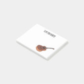 Akoestische gitaarafbeelding cartoon post-it® notes (Schuin)