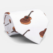 Akoestische gitaarafbeelding cartoon stropdas (Opgerold)