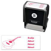 Akoestische gitaarafbeelding cartoon  zelfinktende stempel (In situ)