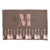 Akoestische gitaarafbeelding Rustic Monogram Kussensloop (Voorkant)