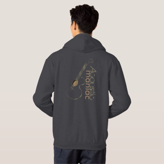 Akoestische gitaarafspeelhoodies hoodie (Achterkant volledig)