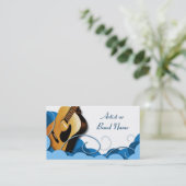 Akoestische gitaarblauwe Visitekaartjes (Staand voorkant)