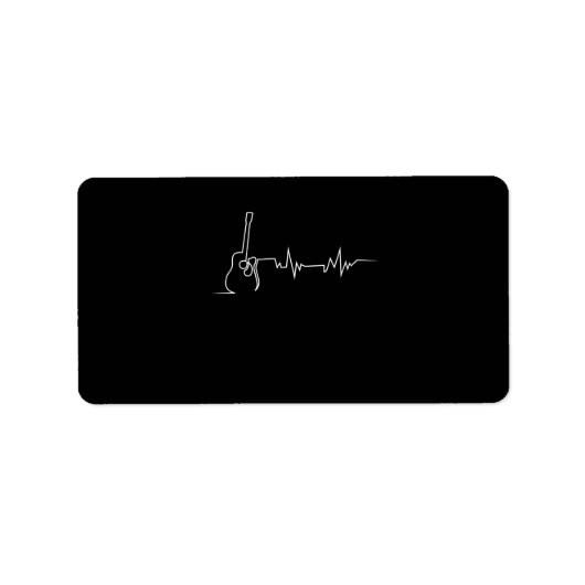 Akoestische gitaarhartslag voor gitaar etiket (Voorkant)