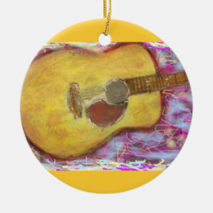 Akoestische gitaarkleuren keramisch ornament