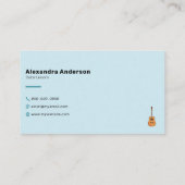 Akoestische gitaarlessen visitekaartje (Achterkant)