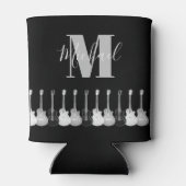 Akoestische gitaarmonogram voor monochromatische k blikjeskoeler (Achterkant)