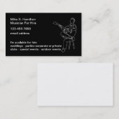 akoestische gitaarmusicus voor huren visitekaartje (Voorkant / Achterkant)