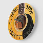 Akoestische gitaarmuziekklok grote klok (Hoek)