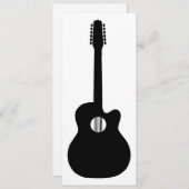 akoestische gitaarsilhouet kaart (Voorkant / Achterkant)