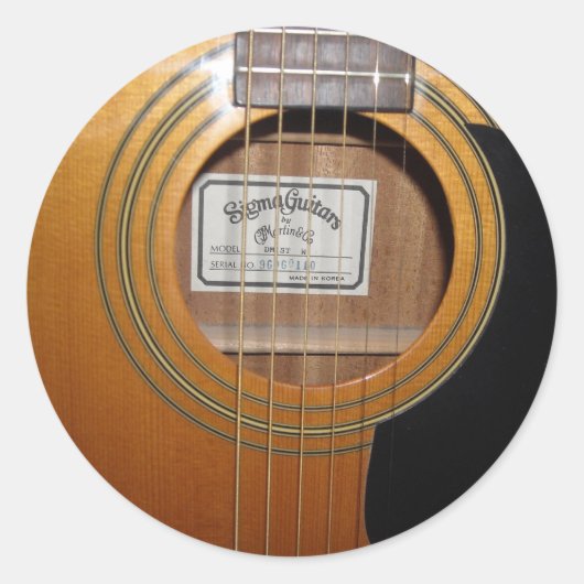 Akoestische gitaarsnaren Sound Hole Ronde Sticker (Voorkant)