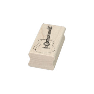 akoestische gitaarstempel rubberstempel
