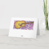 Akoestische gitaarvrede op aarde feestdagen kaart (Achterkant)