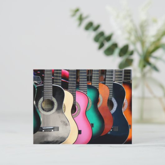 Akoestische gitaren briefkaart (Staand voorkant)