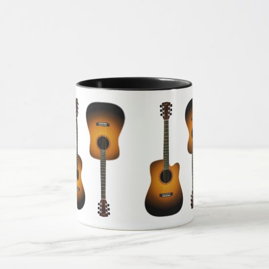 akoestische gitaren keramische mok (Midden)