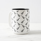  akoestische gitaren KLANT ACHTERGROND KLEUR Tweekleurige Koffiemok (Voorkant links)