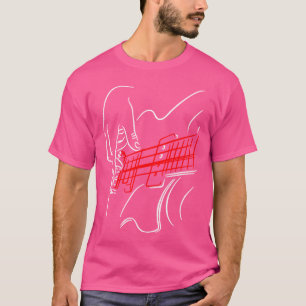 Akoestische gitarist Bass Player Muzikant GIF T-shirt