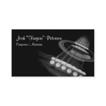 Akoestische gitarist BlackWhite Visitekaartje