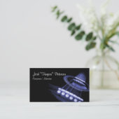 Akoestische gitarist Blue Visitekaartje (Staand voorkant)
