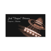 Akoestische gitarist Brown Visitekaartje