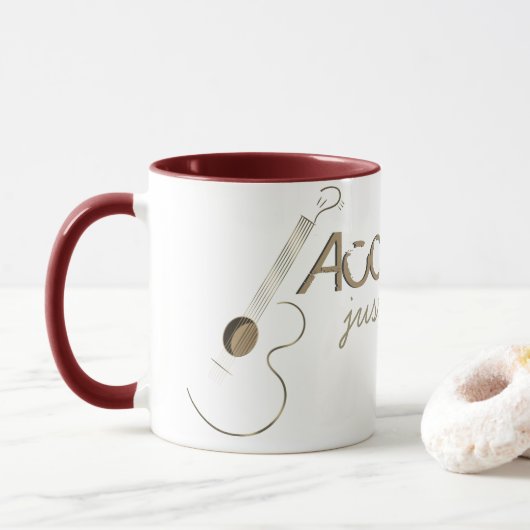 akoestische gitarist mok (Met donut)