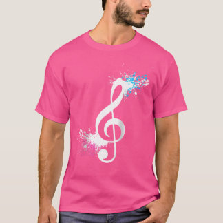 Akoestische gitarist Muzieknoten Musician G T-shirt