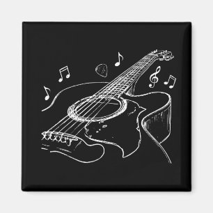 Akoestische Gitarist Muzikant Cadeau Magneet