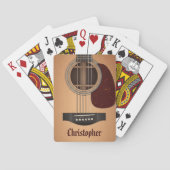 Akoestische gitarist Tan Brown Pokerkaarten (Achterkant)