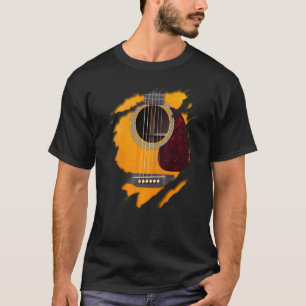 Akoestische Gitarist Zes Snaar Klassieke Rock & R T-shirt