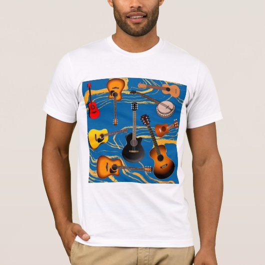 AKOESTISCHE GITARREN T-SHIRT (Voorkant)
