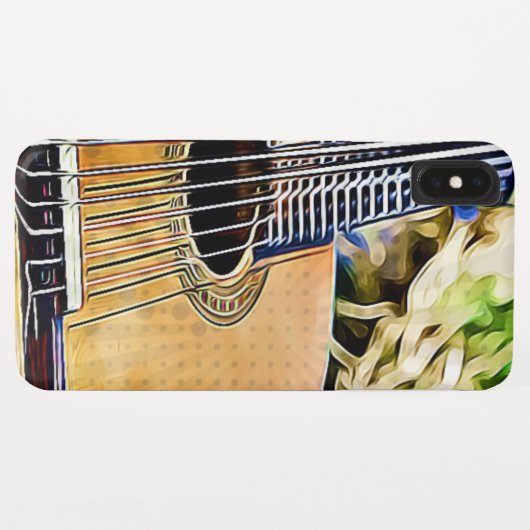 Akoestische Guitar Digital Art Case-Mate iPhone Case (Achterkant (horizontaal))