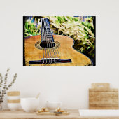 Akoestische Guitar Digital Art Poster (Keuken)