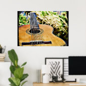 Akoestische Guitar Digital Art Poster (Thuiskantoor)
