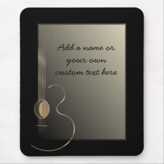 Akoestische Guitar Logo Design Mousepad Muismat