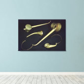 akoestische instrumenten cornets canvas afdruk (Insitu (Houten vloer))