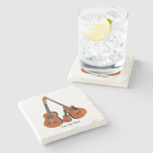 akoestische instrumenten stenen onderzetter (Zijkant)