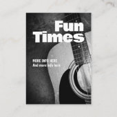 AKOESTISCHE MUZIEK GITAAR Party Invite Kaart (Achterkant)