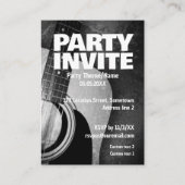 AKOESTISCHE MUZIEK GITAAR Party Invite Kaart (Voorkant)